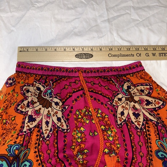 Lucky & Coco Bright & Vivid Colorful Floral Patterned Maxi Skirt Size M - Picture 12 of 16